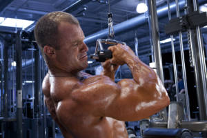 Con Demetriou, IFBB Pro, executes a perfect pulldown with Big Back Grips.